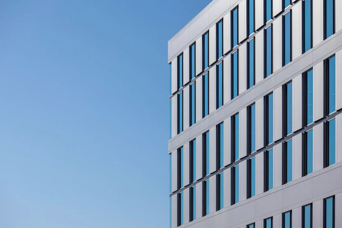 A commercial strata building exterior